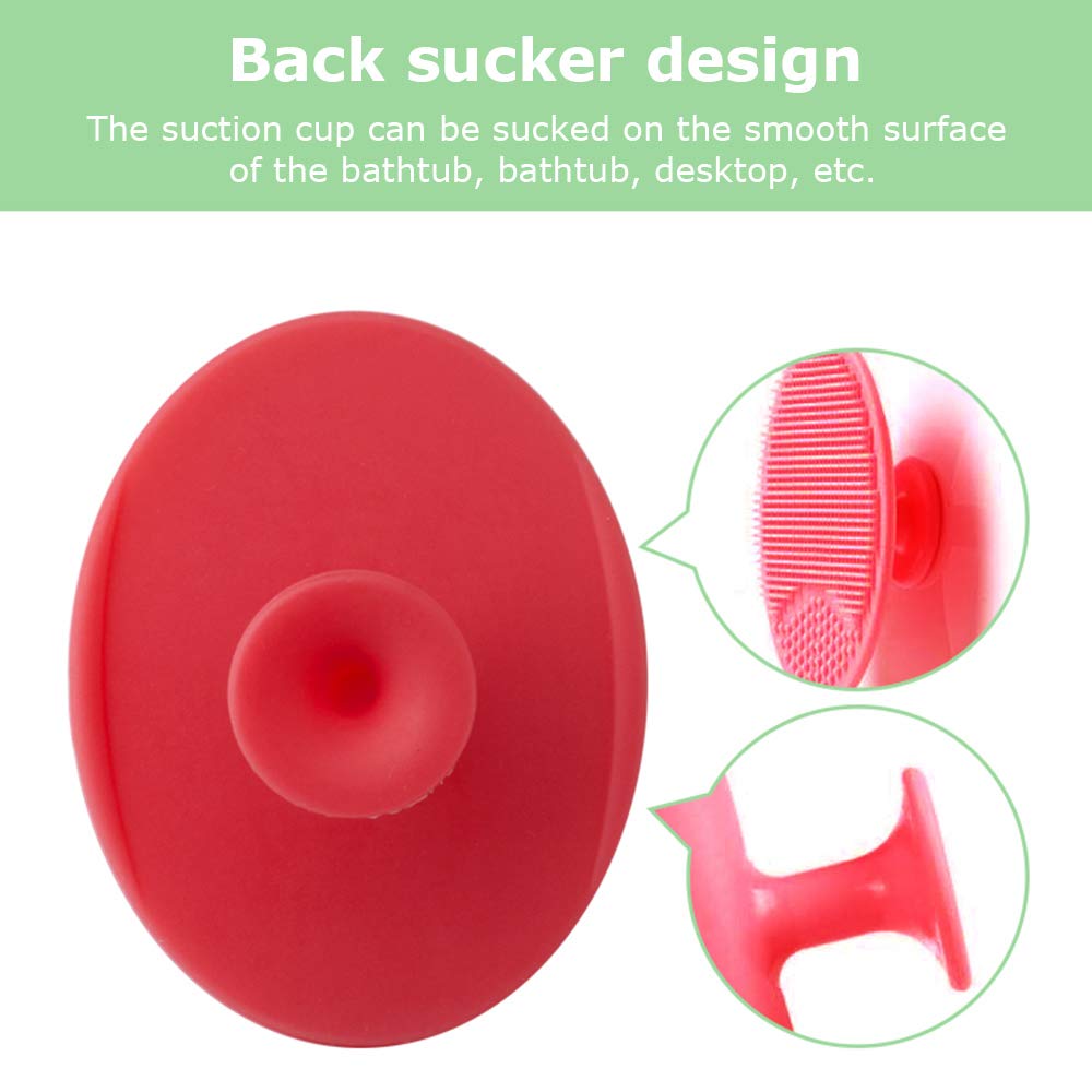 Ubersweet® 4PCS Silicone Facial Cleansing Brush Set - Gentle Exfoliating & Pore Cleaning Tool for Acne Removal, Blackhead Treatment & Baby Shower | Soft Bristle Face Scrubber for Sensitive Skin | Spa & Daily Skincare Routine