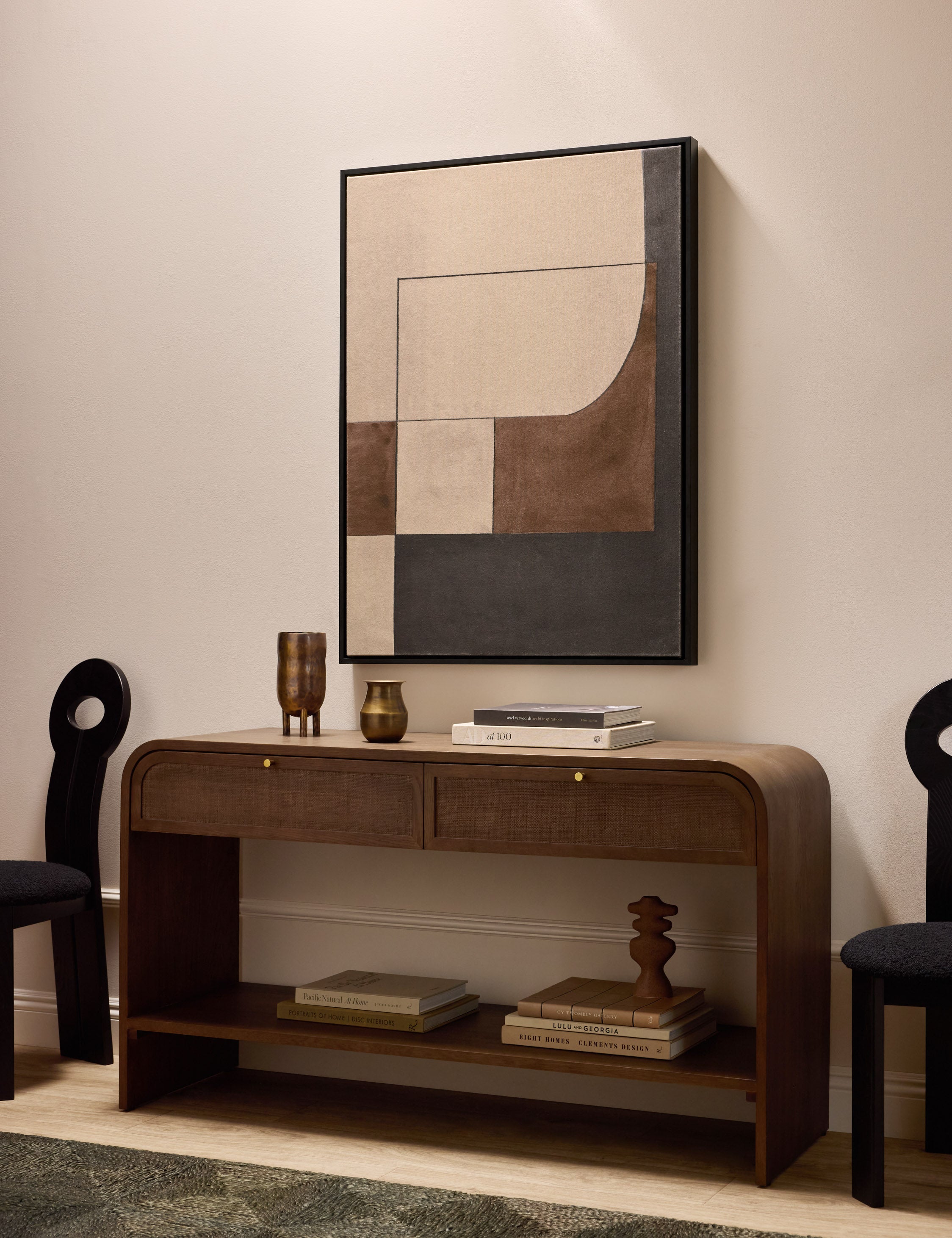 Bobby Berk Angular Journey III Modern Wall Art - Abstract Geometric Canvas Painting for Living Room, Bedroom & Office Decor