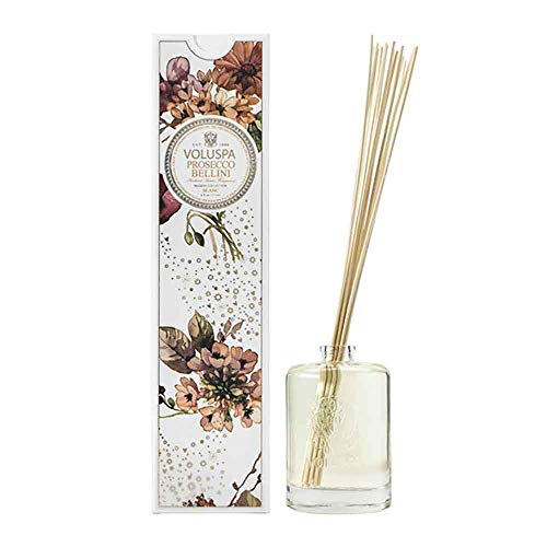 Voluspa Prosecco Bellini Scented Candle - 6oz Luxury Home Fragrance Diffuser for Relaxation & Aromatherapy | Perfect for Living Room, Bedroom & Spa Ambiance