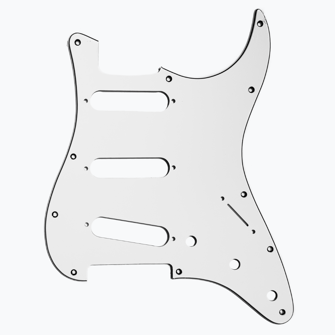 Allparts PG 0552 035 11 Hole White Pickguard for Fender Stratocaster® Guitar - Perfect Replacement for Electric Guitar Upgrades & DIY Repairs