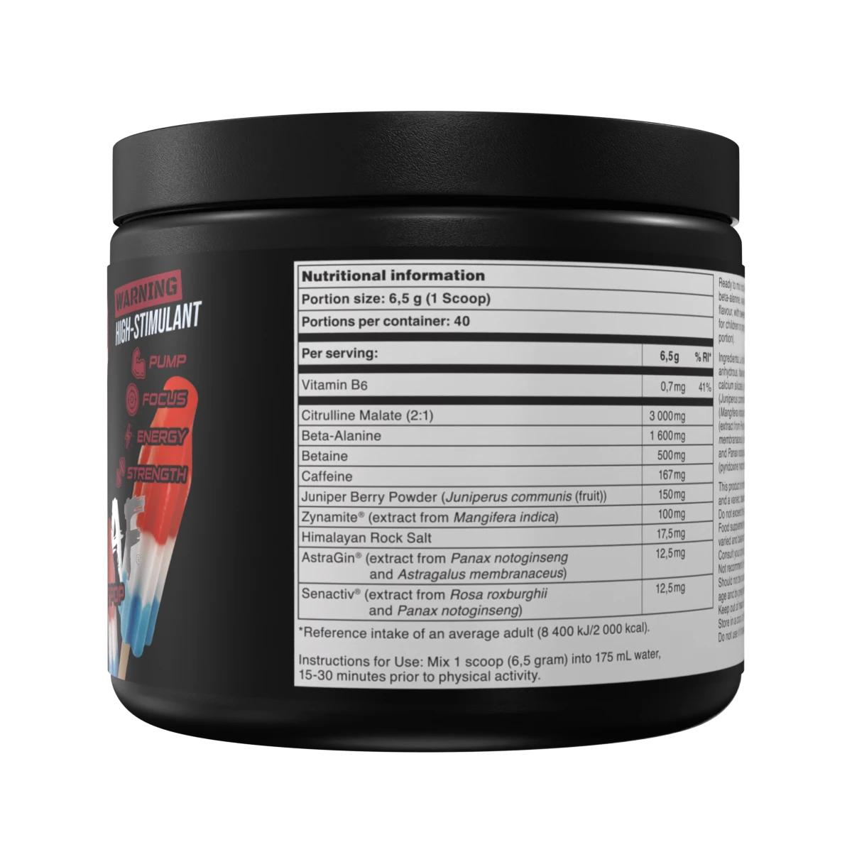 Bucked Up Woke AF 260g Pre-Workout Powder - Energy & Focus Booster for Gym, Fitness & Bodybuilding | Vegan & Keto Friendly Supplement