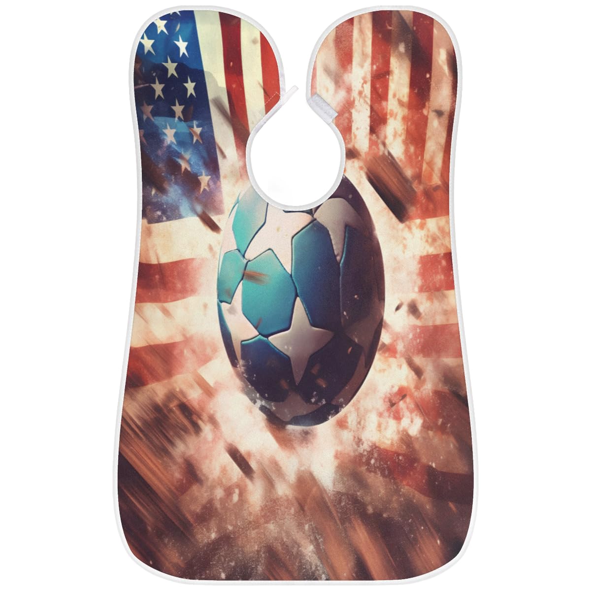 American Flag Patriotic Beard Shaving Bib for Men - Waterproof Hair Dye Apron & Makeup Cape for Barber Stylists - Sink Hair Catcher & Beard Trimming Tool - Perfect for Home Grooming, Salon Use & Patriotic Gift Giving