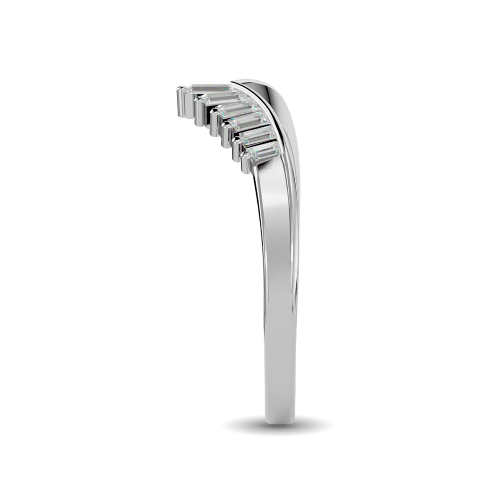 14K White Gold Diamond Chevron Band Ring - 1/5 ct tw Wedding, Engagement & Anniversary Jewelry for Women - Perfect for Everyday Wear & Special Occasions