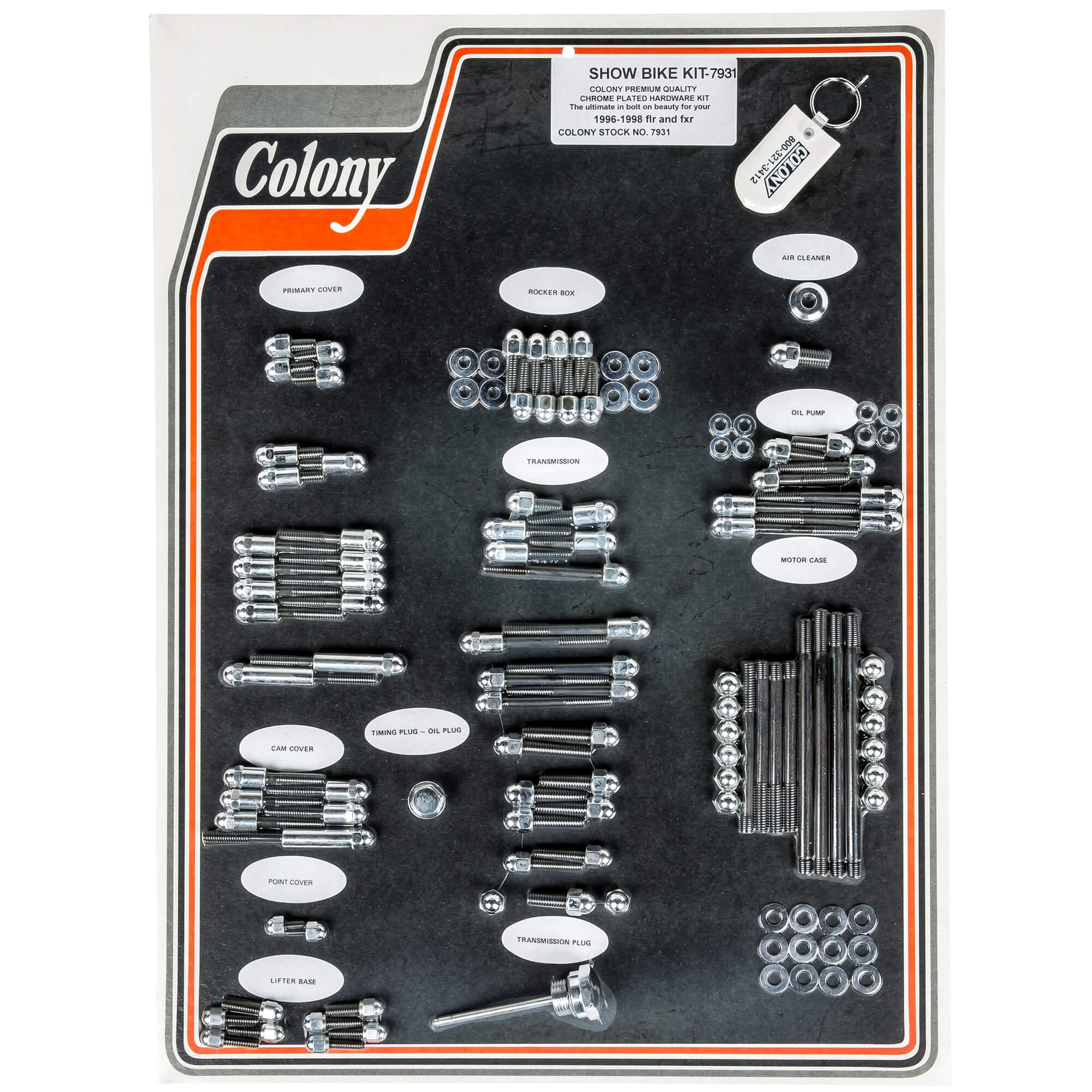 Complete Harley Davidson FLT/FXR Show Bike Kit with Acorn Hardware - Chrome Plated for 1996-1998 Models | Perfect for Motorcycle Shows & Custom Bike Builds