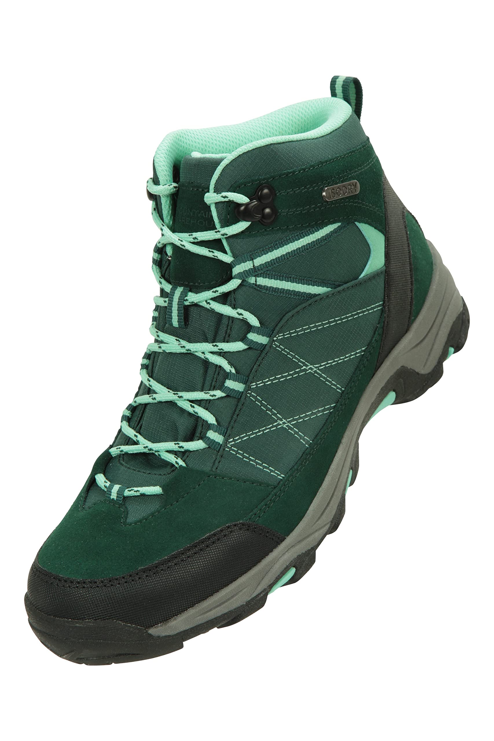 Mountain Warehouse Women's Waterproof Hiking Boots - Suede & Mesh Upper, Durable Rubber Outsole for Autumn & Winter - Perfect for Camping, Trekking & Outdoor Adventures