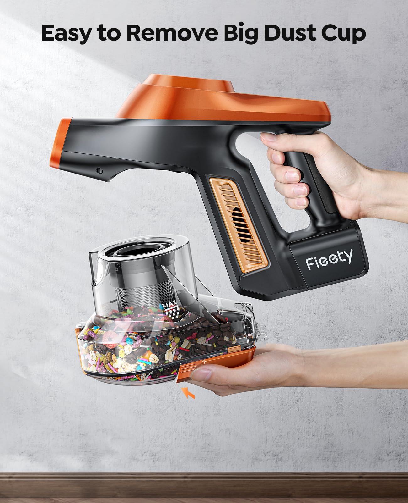 Powerful Cordless Vacuum Cleaner 550W/45Kpa with LED Display - 60 Min Runtime, Quiet & Tangle-Free for Pet Hair, Carpets & Hard Floors - Perfect for Home Cleaning & Pet Owners