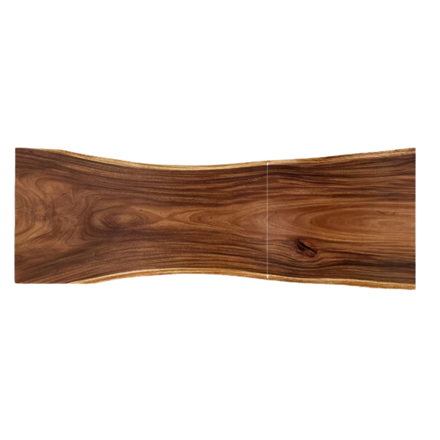 Premium Black Walnut Solid Wood Dining Table with Natural Edge - Large Top for Kitchen, Dining Room & Home Decor