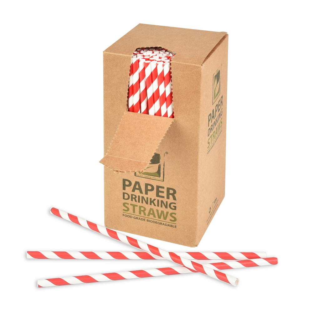 Eco-Friendly 100% Compostable Paper Straws [7.75
