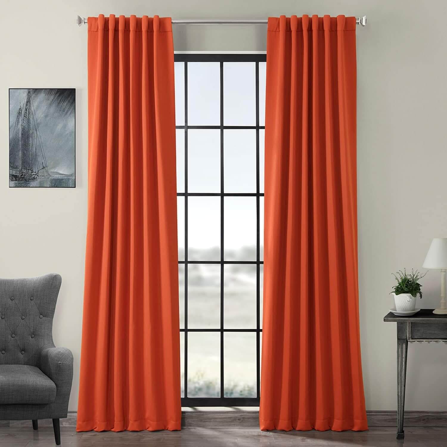 Red Rock Rust Blackout Curtains for Bedroom - Thermal Insulated Room Darkening Drapes for Better Sleep & Energy Efficiency