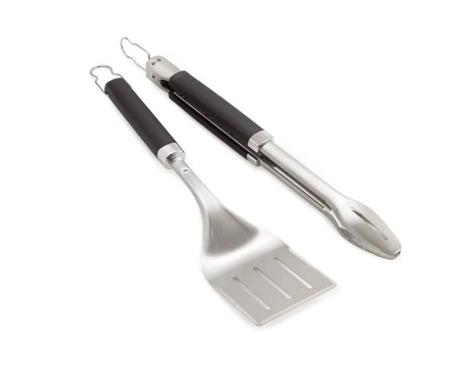 Premium Stainless Steel Grill Tongs & Spatula Set - Non-Slip Grip for Safe BBQ Cooking - Perfect for Outdoor Grilling, Camping & Backyard Parties