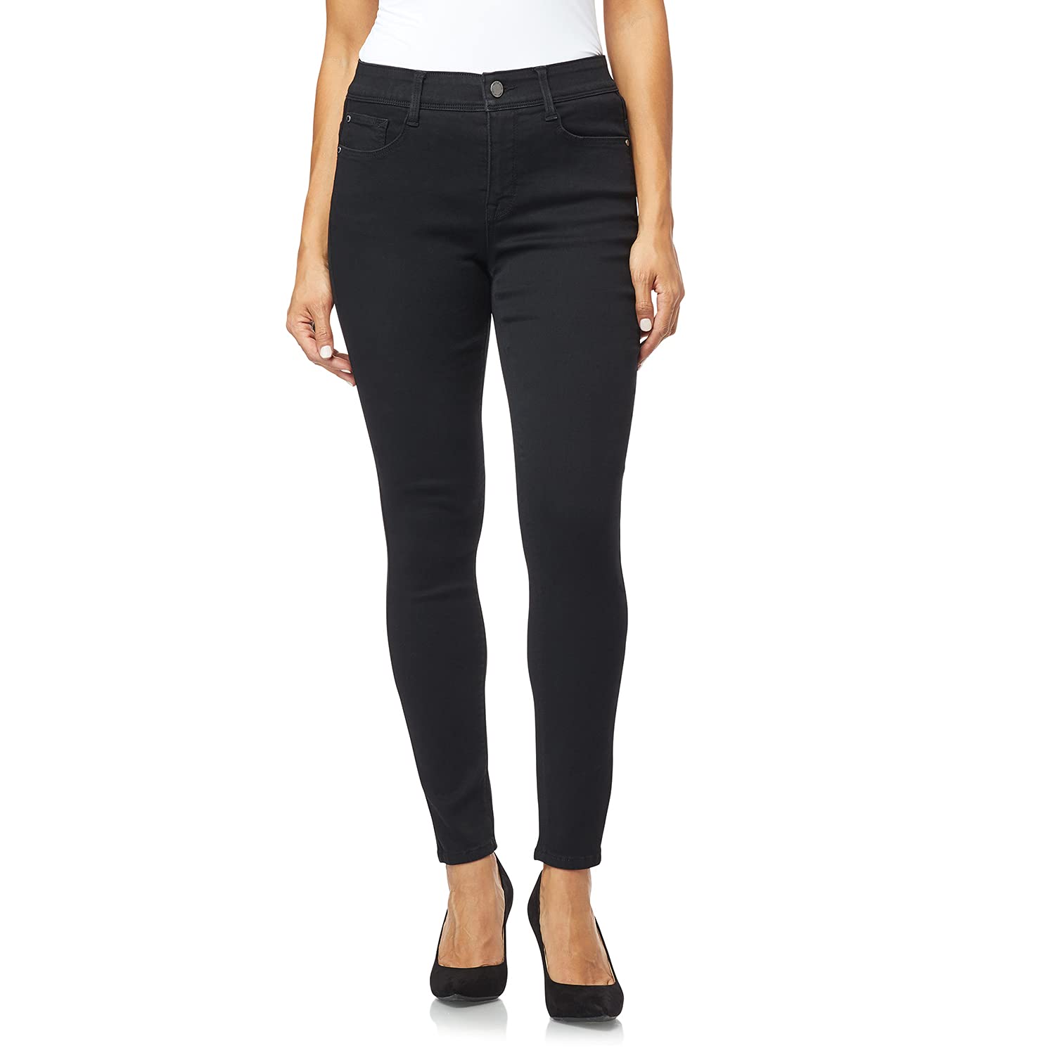 Angels Forever Young Women's 360 Sculpt Skinny Mid-Rise Jeans - Slimming Stretch Denim Pants for Everyday Wear | Office, Casual & Date Night Outfits