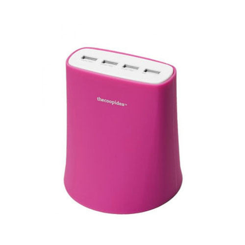 Thecoopidea Jelly 4-Port USB Charger (5.1A) - Fast Charging for iPhone, Android, iPad & More | Perfect for Home, Office & Travel