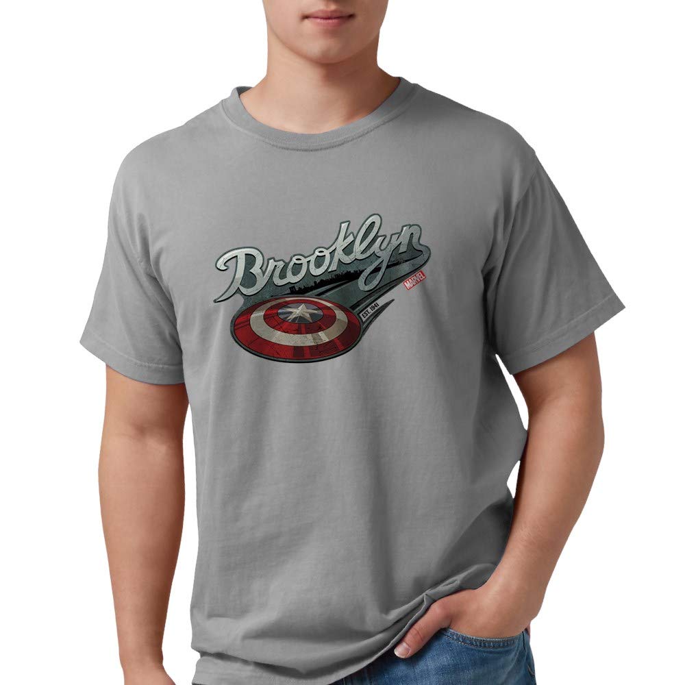 Captain America Brooklyn Men's Comfort Colors T-Shirt | Marvel Superhero Graphic Tee | Casual Wear & Fan Apparel for Everyday Use
