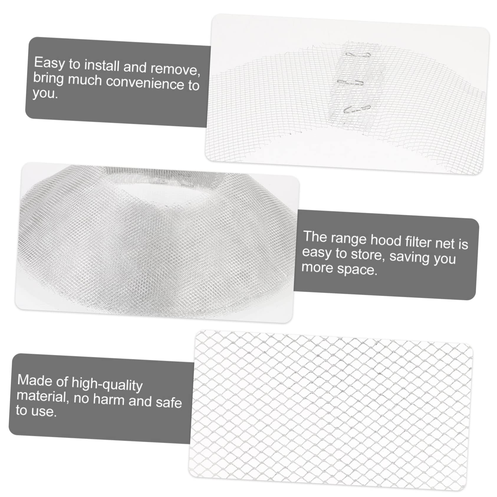 20-Pack SOLUSTRE Range Hood Vent Filters - Stainless Steel Grease Mesh Covers for Stove Hood, Cooker Hood & Fan - Oil Proof & Durable for Home Kitchen Use