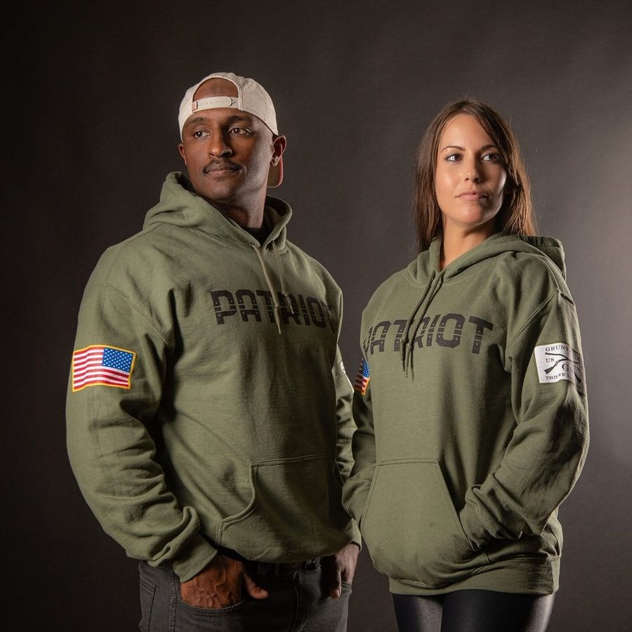 Patriot Hoodie for Men & Women - Military Green Tactical Sweatshirt | Warm & Comfortable Pullover for Outdoor Activities, Hiking, and Casual Wear