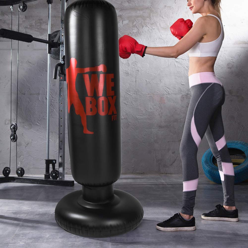 Best Inflatable Boxing Bag for Adults & Kids - Standing Punching Bag for Training, Fitness, MMA & Home Gym - Heavy Duty Sandbag for Indoor & Outdoor Workouts