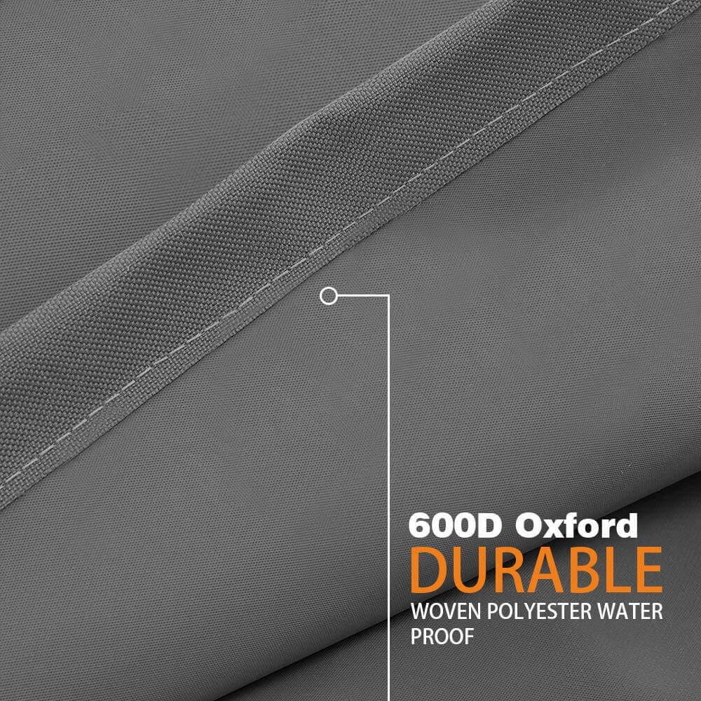 Vailge Heavy Duty Waterproof Rectangular Coffee Table Cover - Outdoor Patio Furniture Protector with Padded Handles & Reinforced Hem - Fits Large Coffee Tables (Grey) | Perfect for Lawn, Garden, Deck & Poolside Use