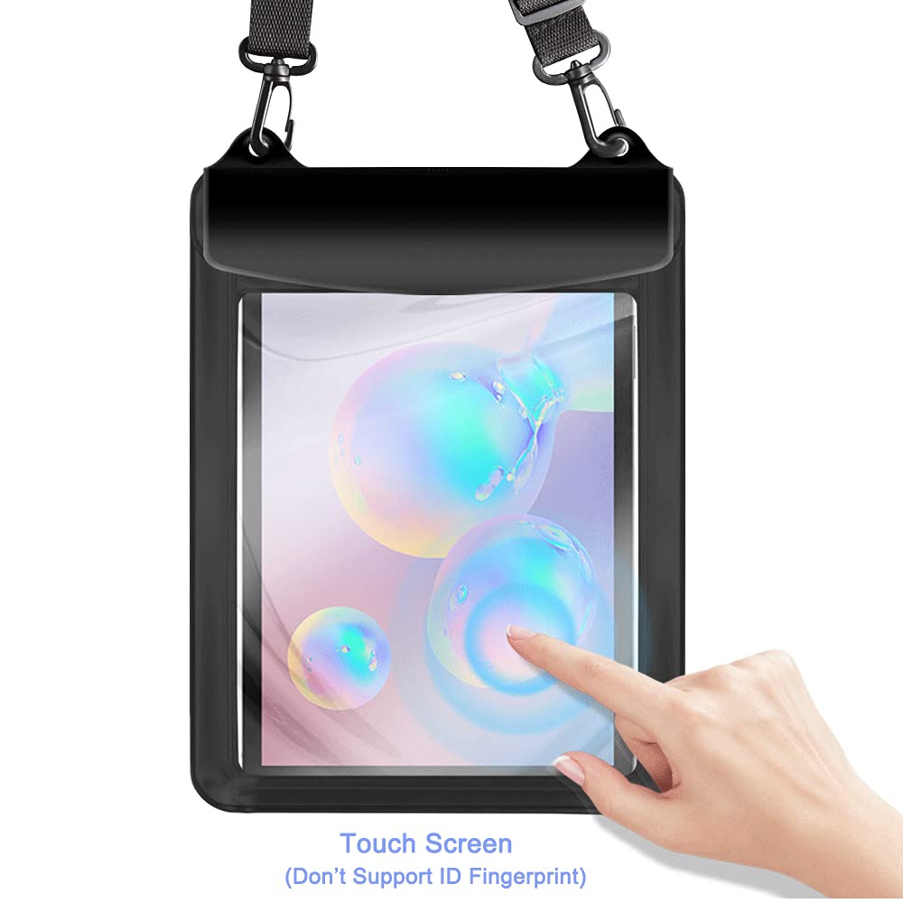 Waterproof Tablet Case for Samsung Galaxy Tab A7/S6 Lite 10.4/Tab S7 11, iPad Pro 11/Air, 10-inch Android Tablets - Shockproof Protective Cover with Stand (Black) - Perfect for Travel, Outdoor Activities & Daily Commute