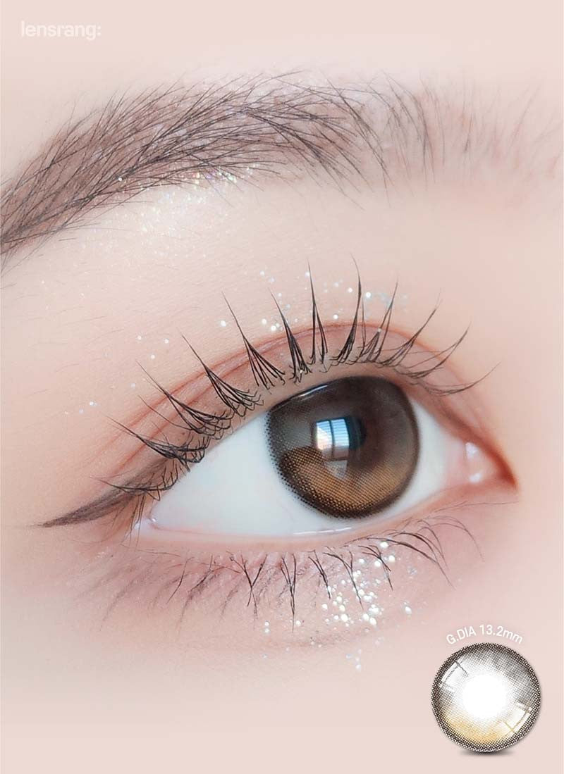 Planet Space Brown (2pcs) Monthly Silicone Hydrogel Contact Lenses - Buy 1 Get 1 Free - Perfect for Cosplay, Halloween, and Special Events