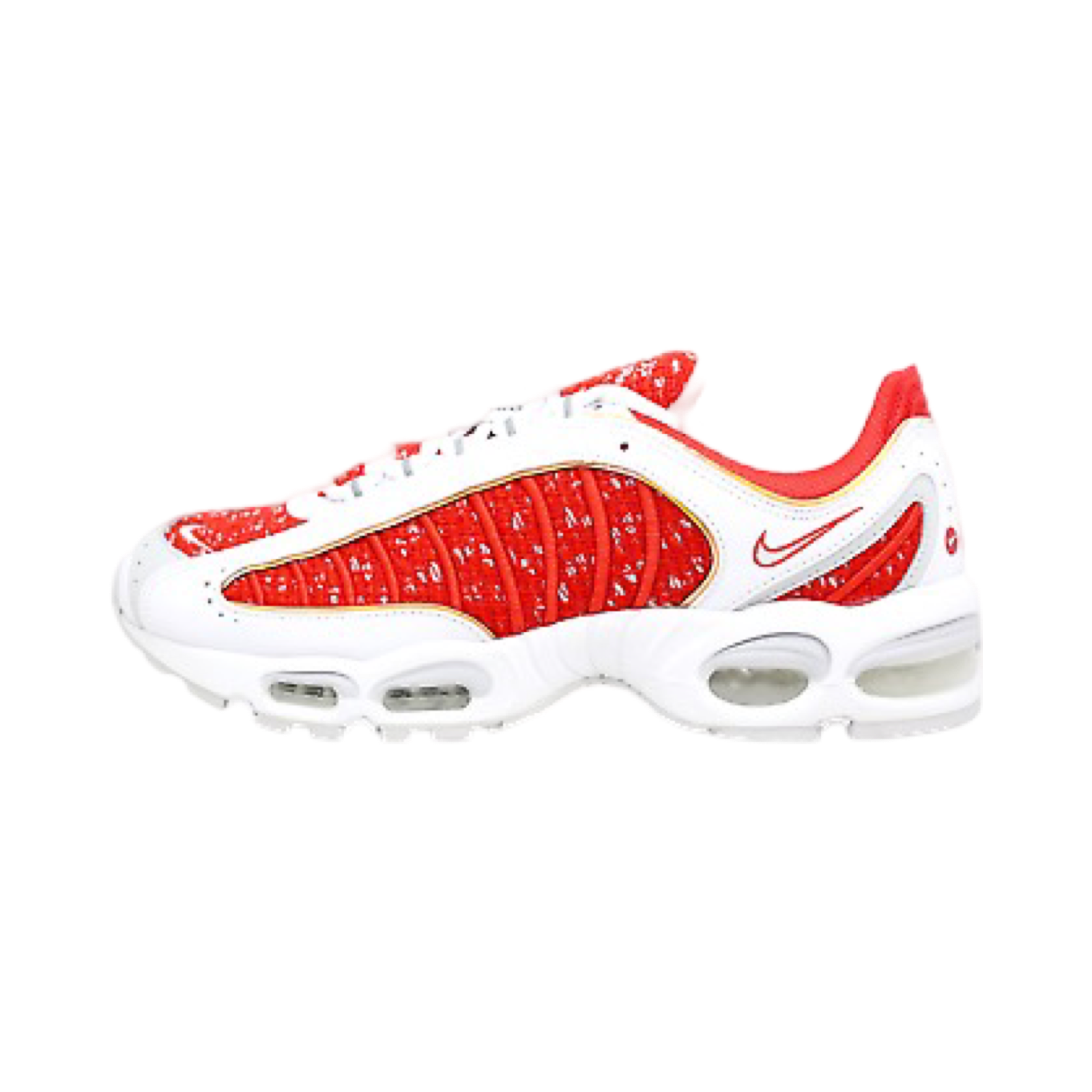 Nike Air Max Tailwind 4 Supreme Running Shoes - White/University Red/Geyser Grey - Men's Athletic Sneakers for Running, Gym & Casual Wear