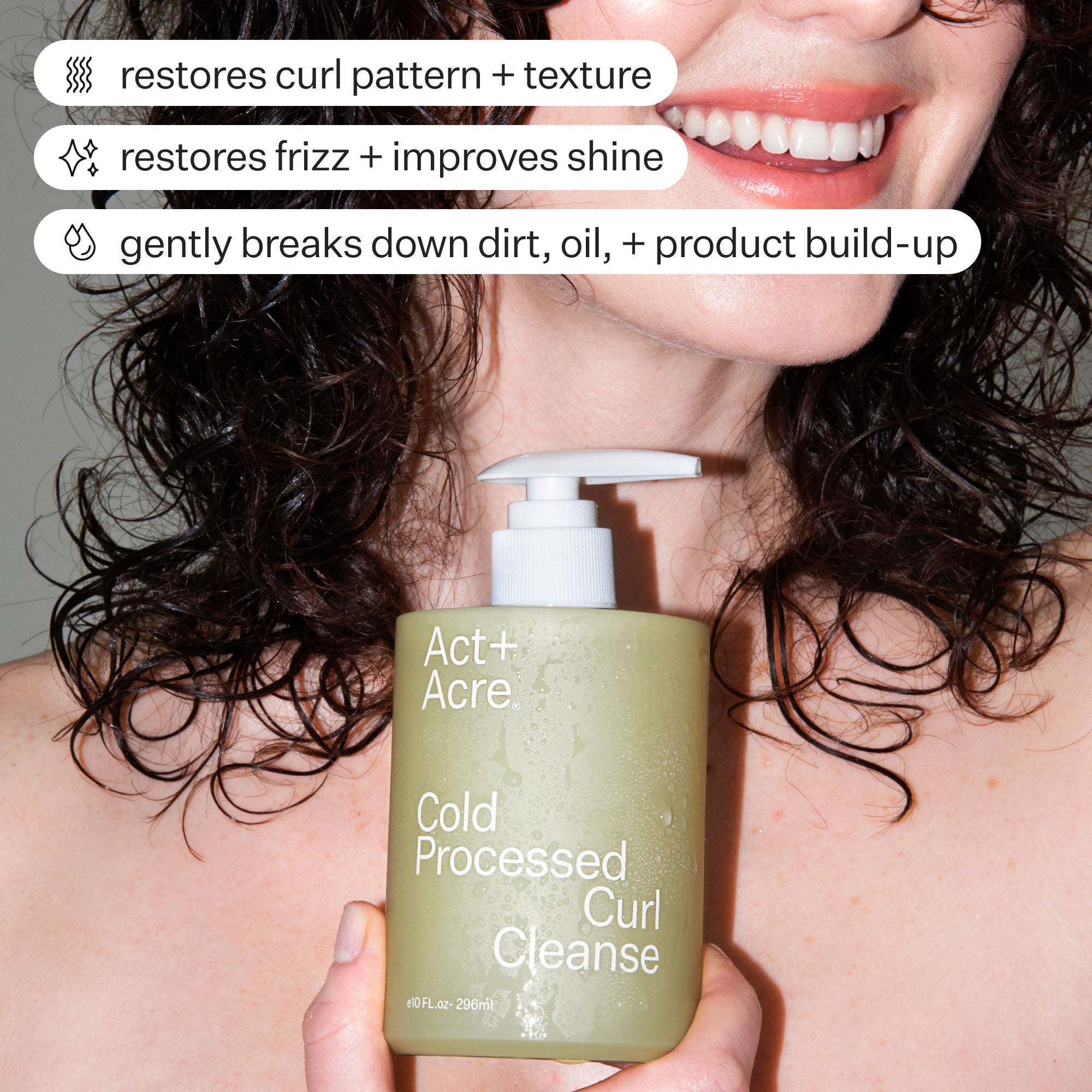 Organic Cold Processed Curl Cleanse Shampoo for Natural Hair - Hydrating & Sulfate-Free Formula for Curly, Coily & Wavy Hair - Perfect for Daily Wash & Curl Definition Routine