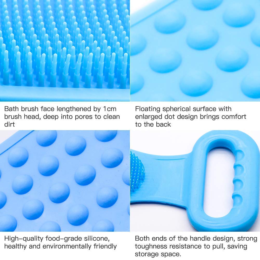 Honbon Silicone Back Scrubber - Exfoliating Belt for Shower & Skin Care