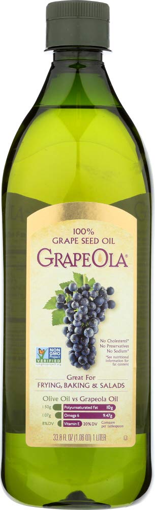 Organic Cold-Pressed Grape Seed Oil - 12 Pack, 1 Liter Each - Perfect for Cooking, Skincare & Hair Care