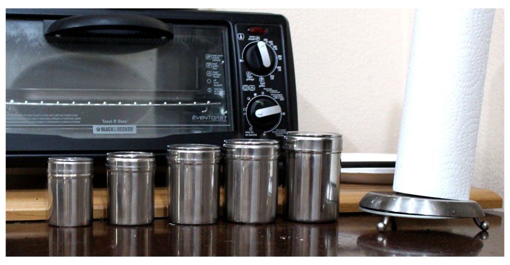 ToolUSA 8-Piece Stainless Steel Canister Set with Clear Lids - Airtight Food Storage Containers for Kitchen Pantry Organization | Perfect for Flour, Sugar, Coffee & Dry Goods | Space-Saving Nesting Design