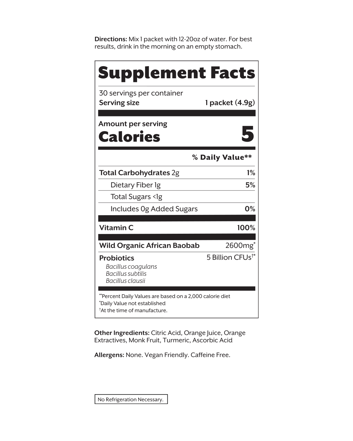 Debloat Supplement with Prebiotic + Probiotic - Florida Orange Flavor for Gut Health & Digestion Support - Perfect for Post-Meal Comfort & Travel Wellness