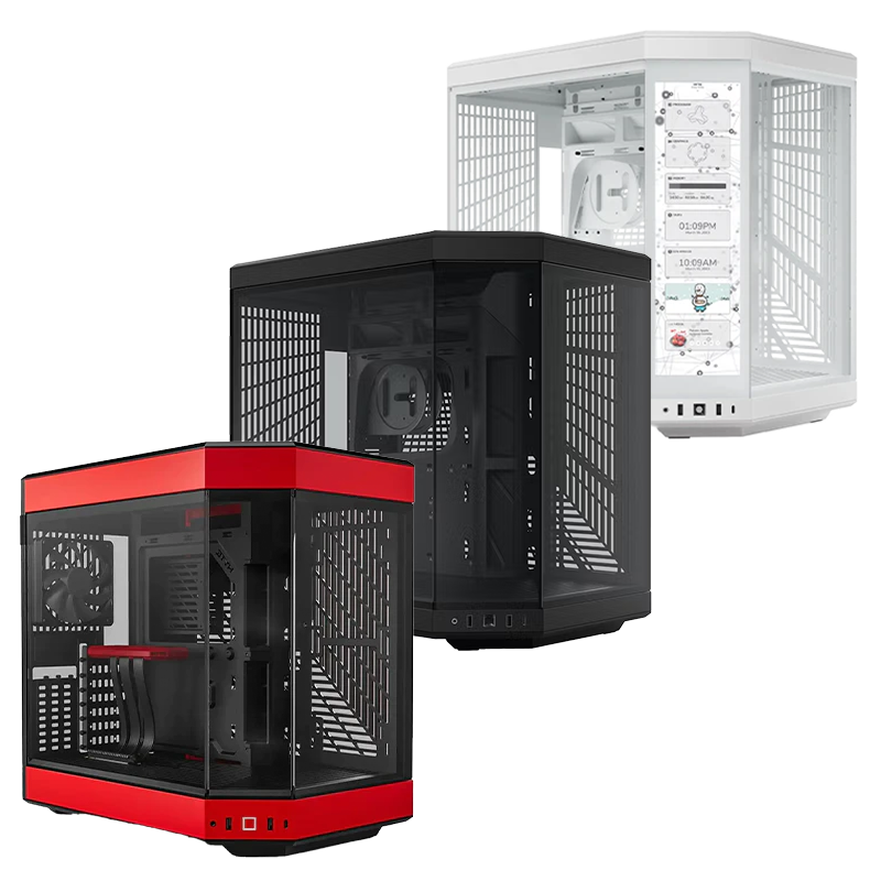 GX13 HYTE Mid-Tower PC Gaming Case - High Airflow Tempered Glass Design for Custom RGB Builds | Perfect for Gaming Rigs, Streaming Setups & Workstations