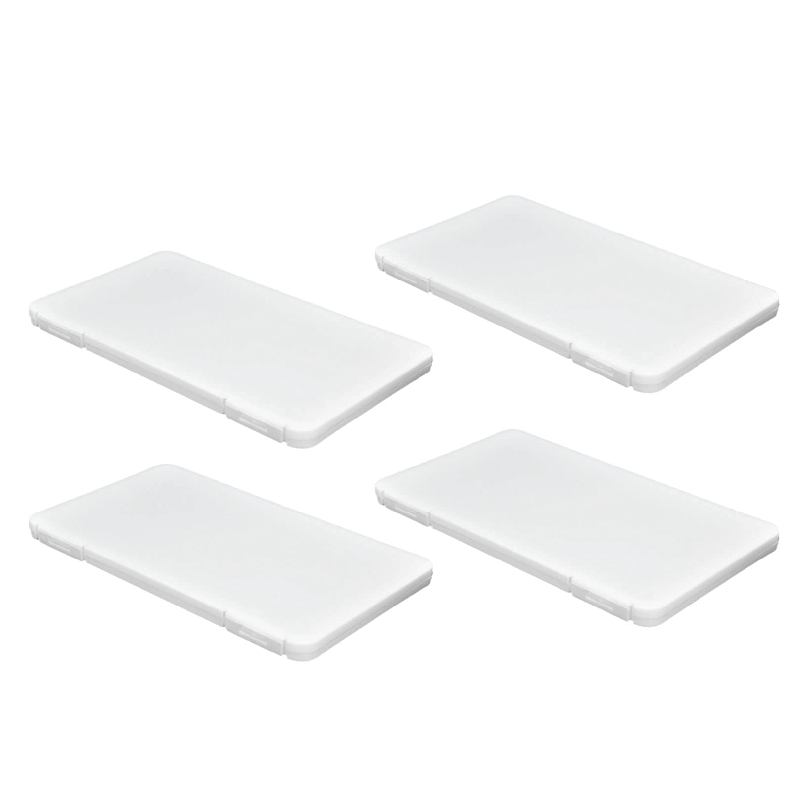 4-Piece Plastic Foldable Storage Organizer Box with Lid - Portable Muffle Storage Case for Outdoor, Travel, Camping & Home Organization - Perfect for Storing Masks, Accessories & Small Items
