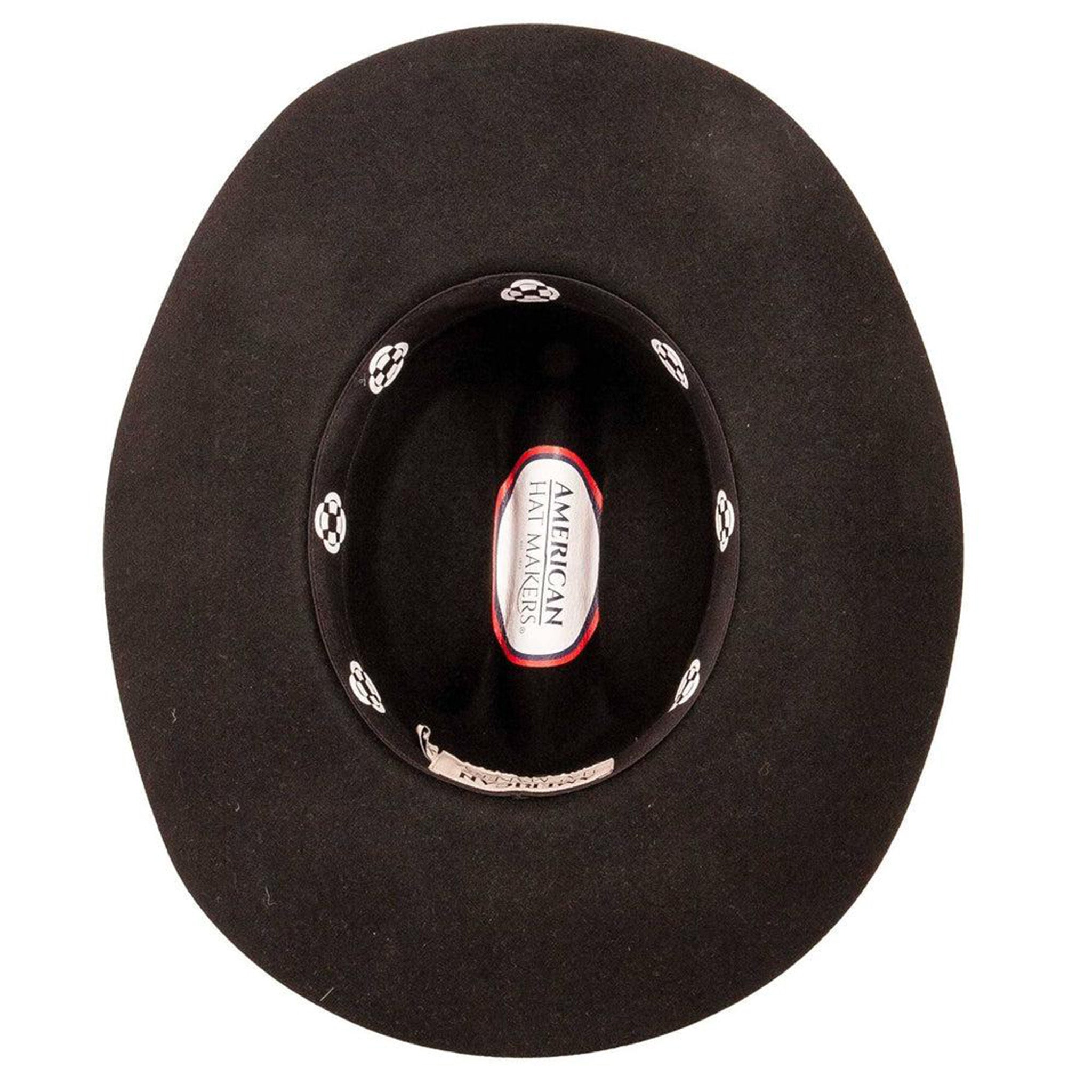 American Hat Co. Women's Black Cattleman Felt Cowboy Hat - Western Style Fashion Accessory for Rodeo, Country Music Festivals & Outdoor Adventures