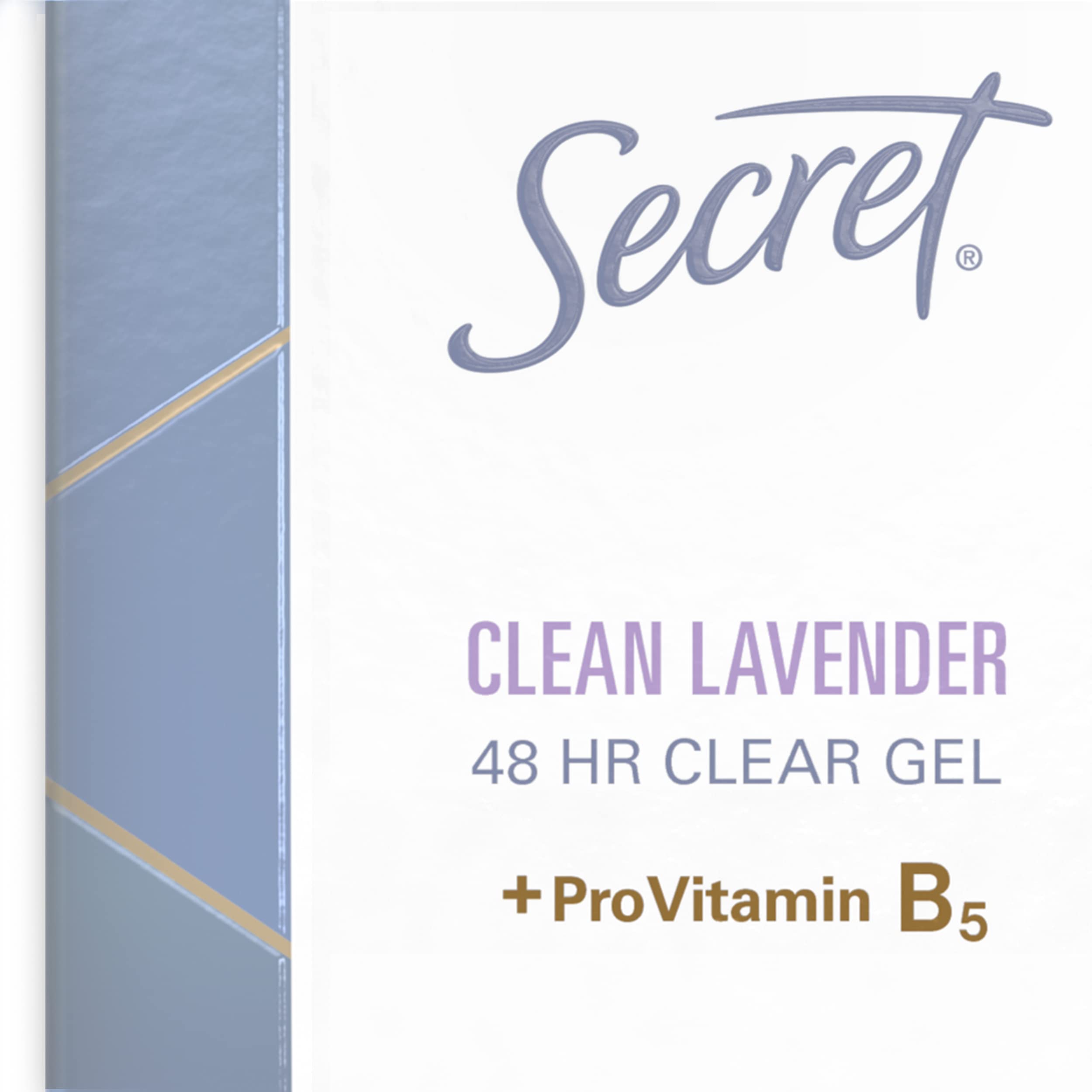 Secret Clinical Strength Clear Gel Antiperspirant & Deodorant for Women - Strong 72-Hour Wetness & Odor Protection - Clean Lavender Scent, 1.6 oz (12 Pack) - Ideal for Gym, Work & Daily Active Lifestyle