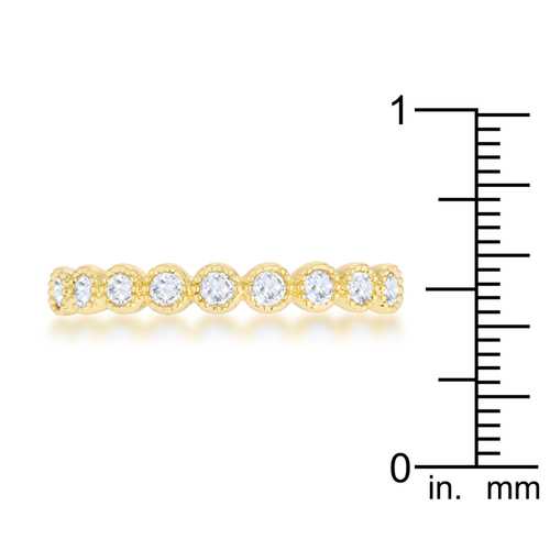 0.27ct CZ 14k Gold Delicate Wedding Band Ring - Elegant Stackable Ring for Women, Perfect for Engagement, Anniversary & Everyday Wear