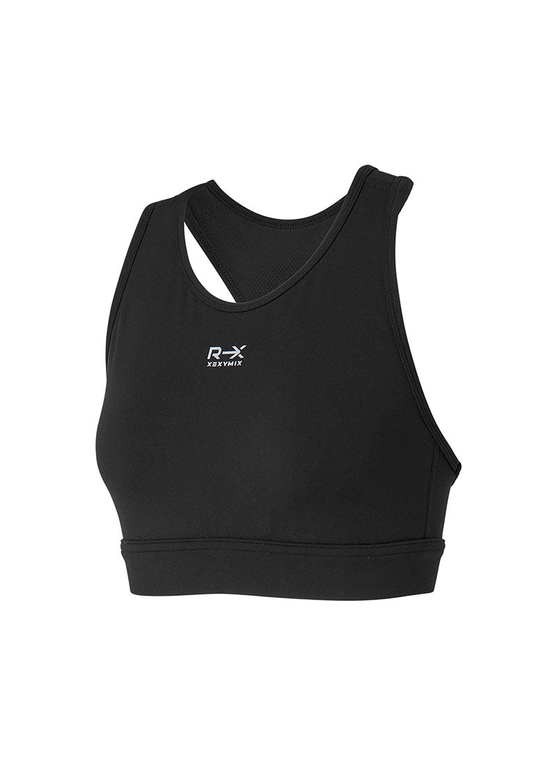 RX Black Label 360N Racerback Sports Bra Top for Women - High Support Workout, Yoga & Running Activewear