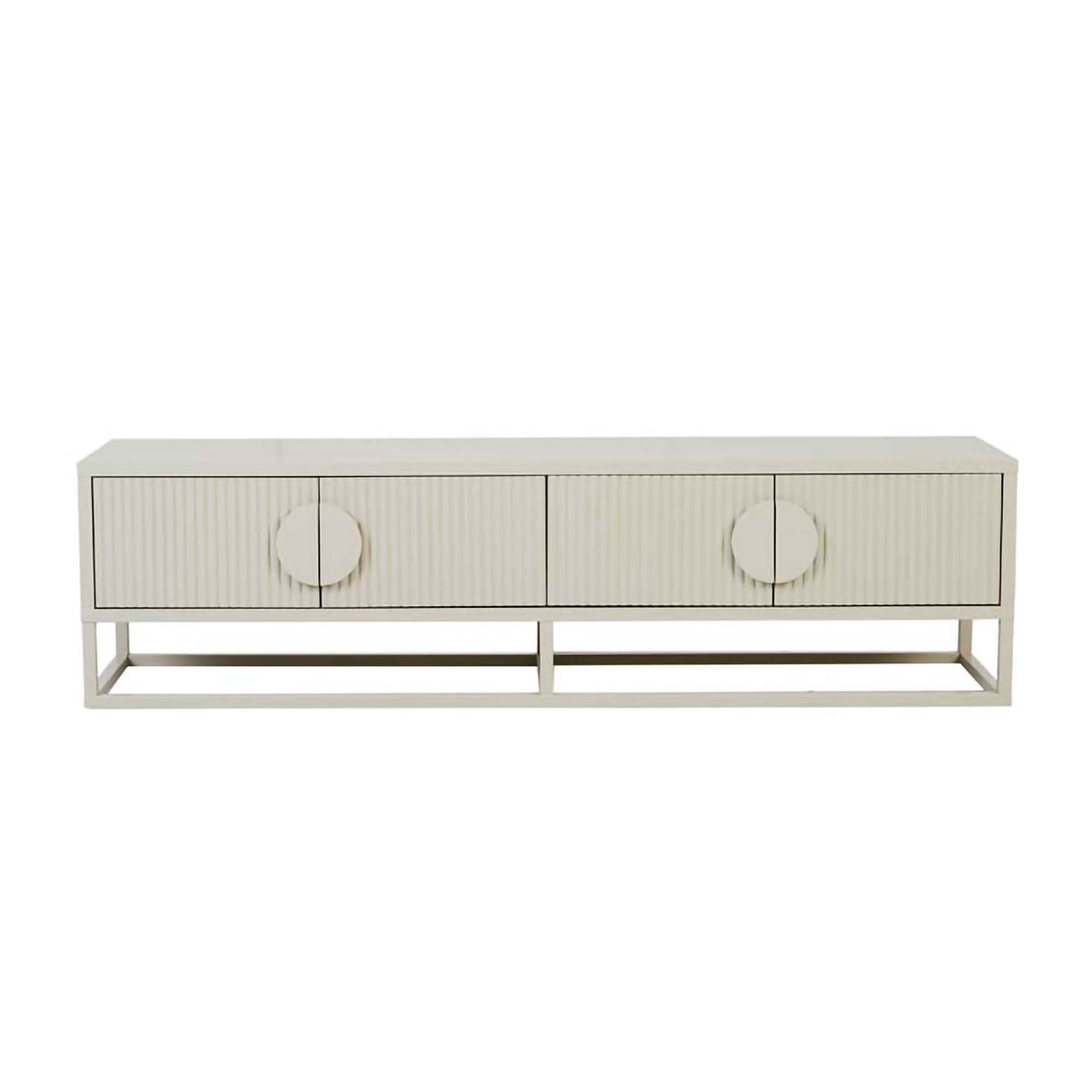 Benjamin Ripple Entertainment Unit - Modern TV Stand with Storage for Living Room, Bedroom & Home Theater - Perfect for 65 Inch TV & Media Storage