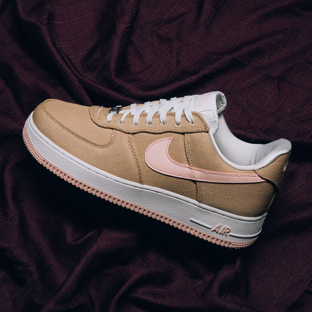 Nike Air Force 1 Retro 'Linen Canvas' Sneakers - Linen/Atmosphere Colorway - Classic Basketball Shoes for Men & Women - Perfect for Casual Wear, Street Style & Everyday Fashion
