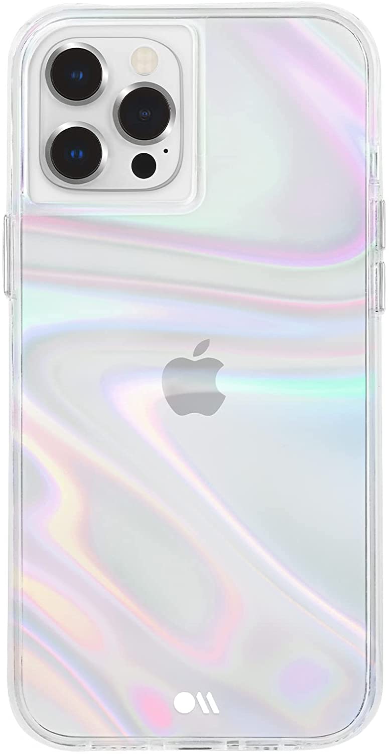 Case Mate SOAP Bubble Case for iPhone 12 Pro Max (5G) - Iridescent Swirl Design Protective Phone Cover | Perfect for Everyday Use, Travel & Style Protection