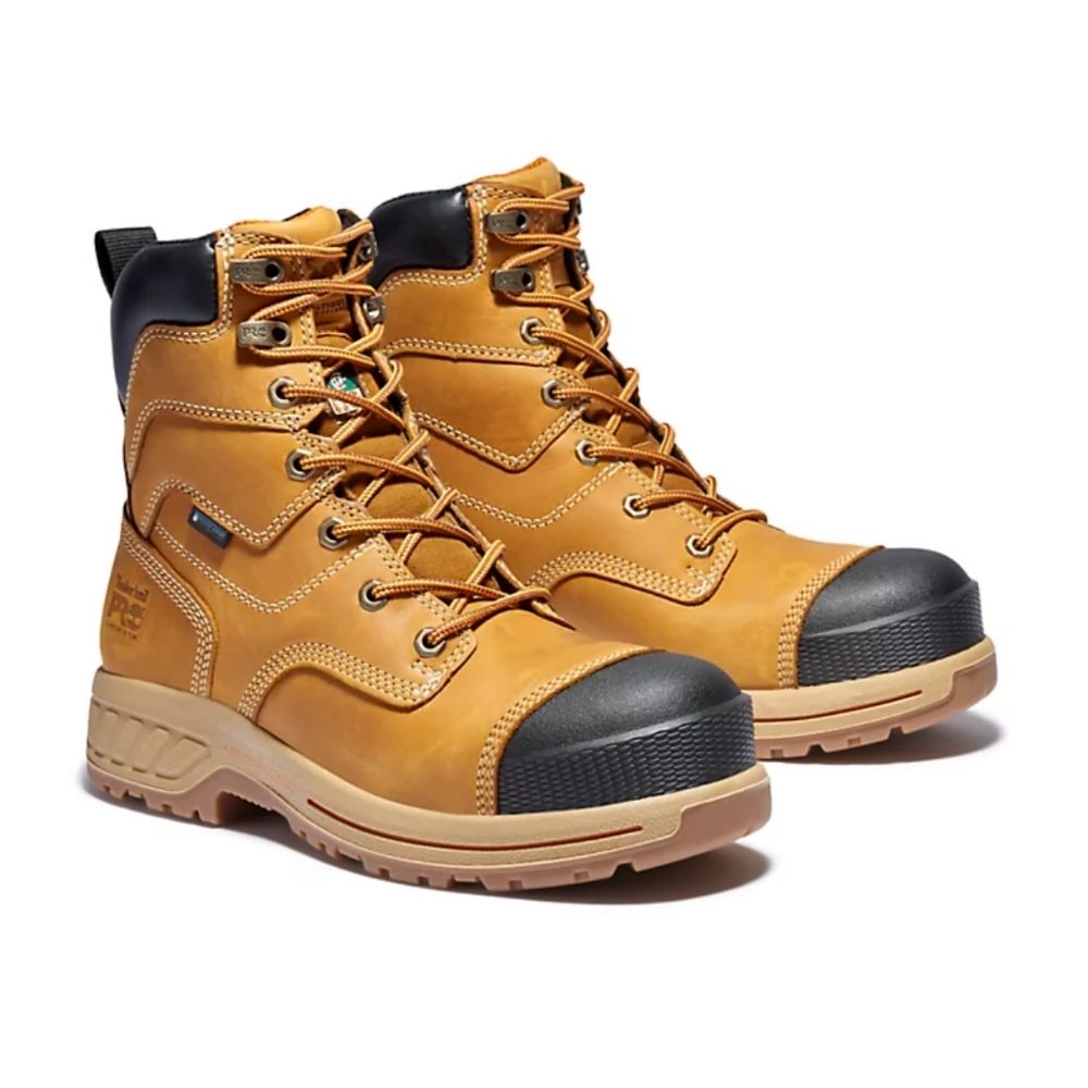 Timberland PRO Endurance HD Women's 8 Inch Waterproof Composite Toe CSA Certified Work Boots - Tan | Slip Resistant & Comfortable for Construction, Warehouse & Outdoor Jobs