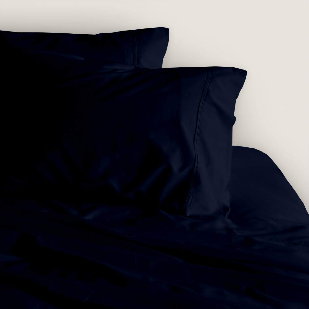 Premium Giza Cotton Queen Sheet Set - 4 Piece Luxury Bedding in Indigo - Soft & Breathable for Ultimate Comfort - Perfect for Master Bedrooms & Guest Rooms