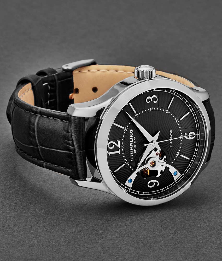 Classique 987 Automatic 40mm Skeleton Watch for Men - Luxury Stainless Steel Mechanical Timepiece with Transparent Dial - Perfect for Business, Formal Events & Gift Giving