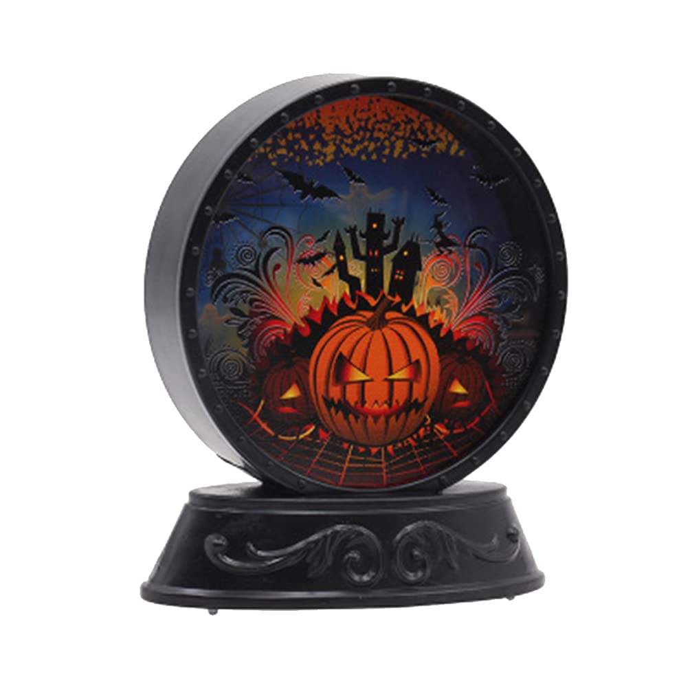 BESPORTBLE Halloween Pumpkin LED Night Light - Spooky Pumpkin Pattern Night Lamp for Desktop, Bedroom & Bedside Decor - Perfect for Halloween Party, Home Decoration & Festive Ambiance (1Pc)