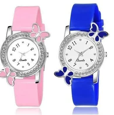 Analog Pink and Blue Girls Watch (SR-739) - Waterproof Fashion Watch for Teens, Kids - Perfect for School, Parties & Everyday Wear