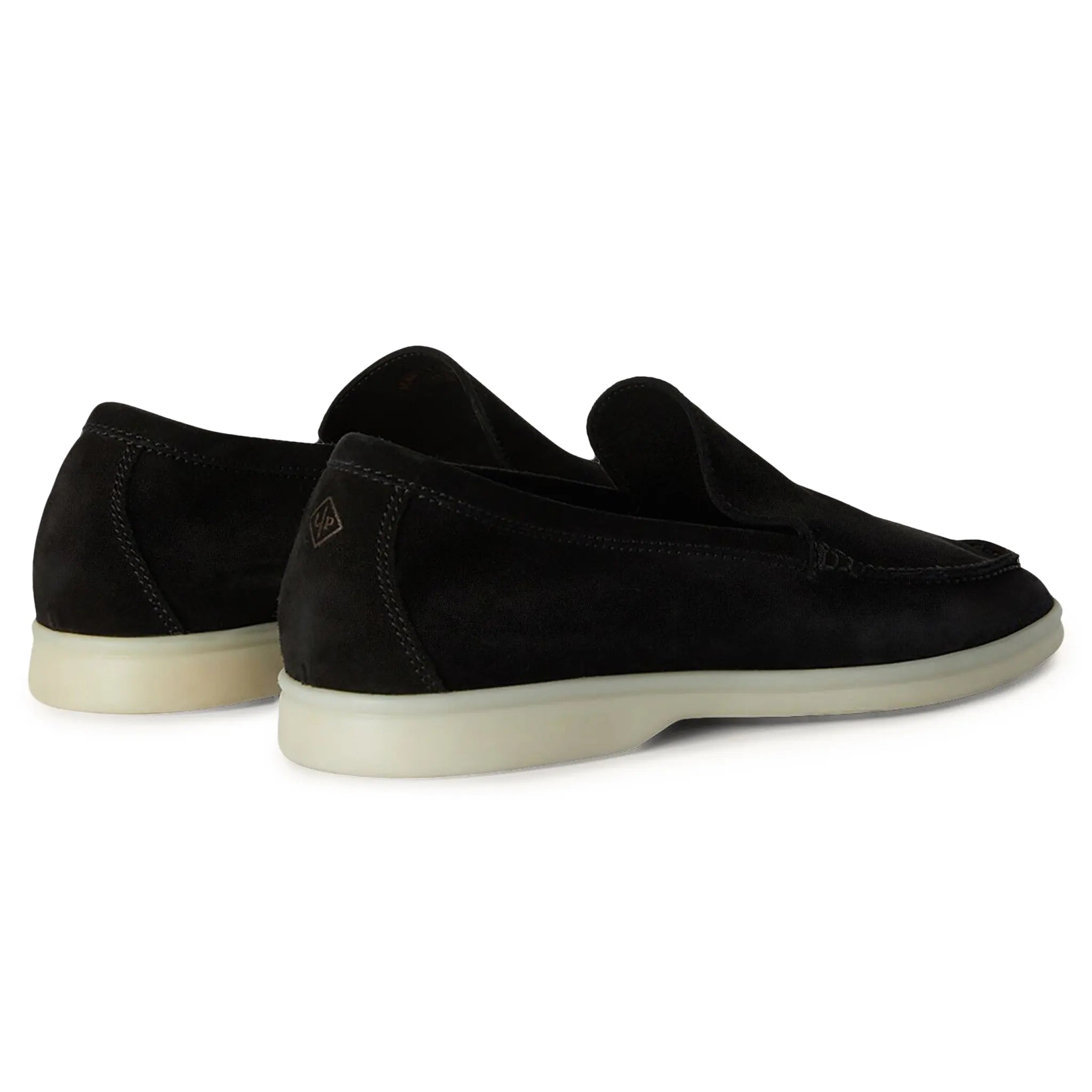 Loro Piana Summer Walk Suede Black Loafers for Men - Comfortable Casual Shoes for Business, Office & Travel