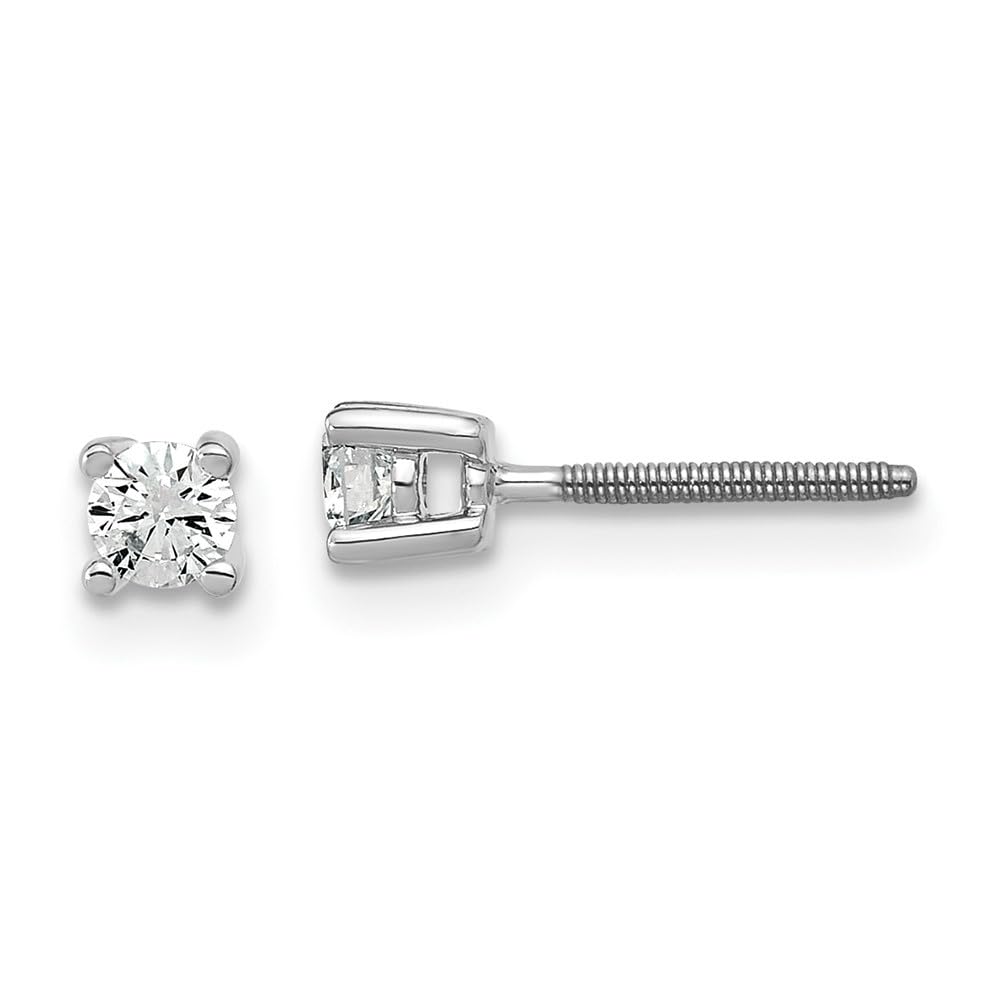 14K Gold Round Cut Lab Grown Diamond Stud Earrings for Women - Hypoallergenic Fine Jewelry Gift for Anniversary, Birthday & Special Occasions