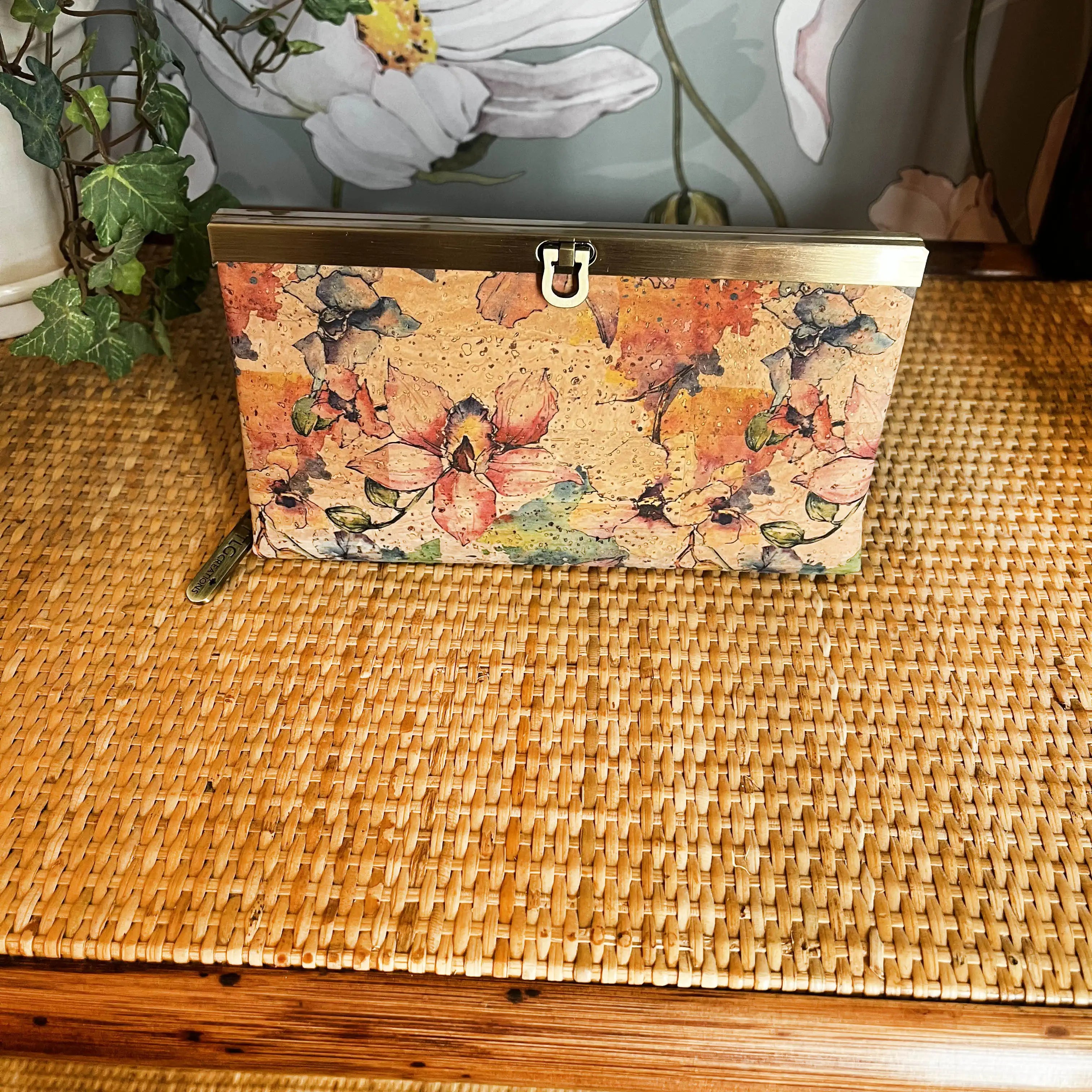 Diva Cork Watercolor Floral & Brushed Antique Journal - Perfect for Scrapbooking, Wedding Guest Books & Creative Writing