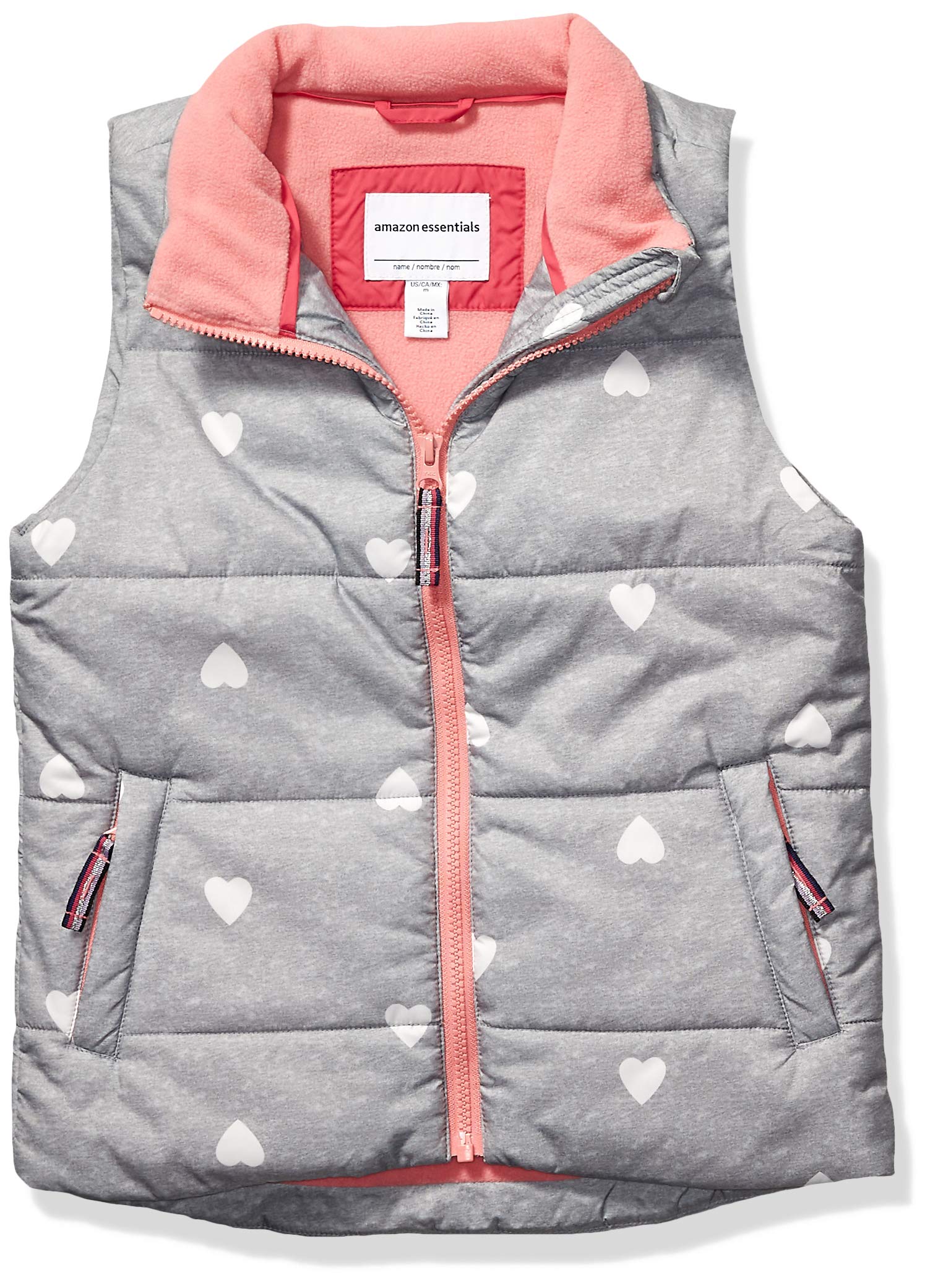 Amazon Essentials Girls & Toddlers' Heavyweight Puffer Vest - Warm Winter Outerwear for Kids' Outdoor Activities & Play
