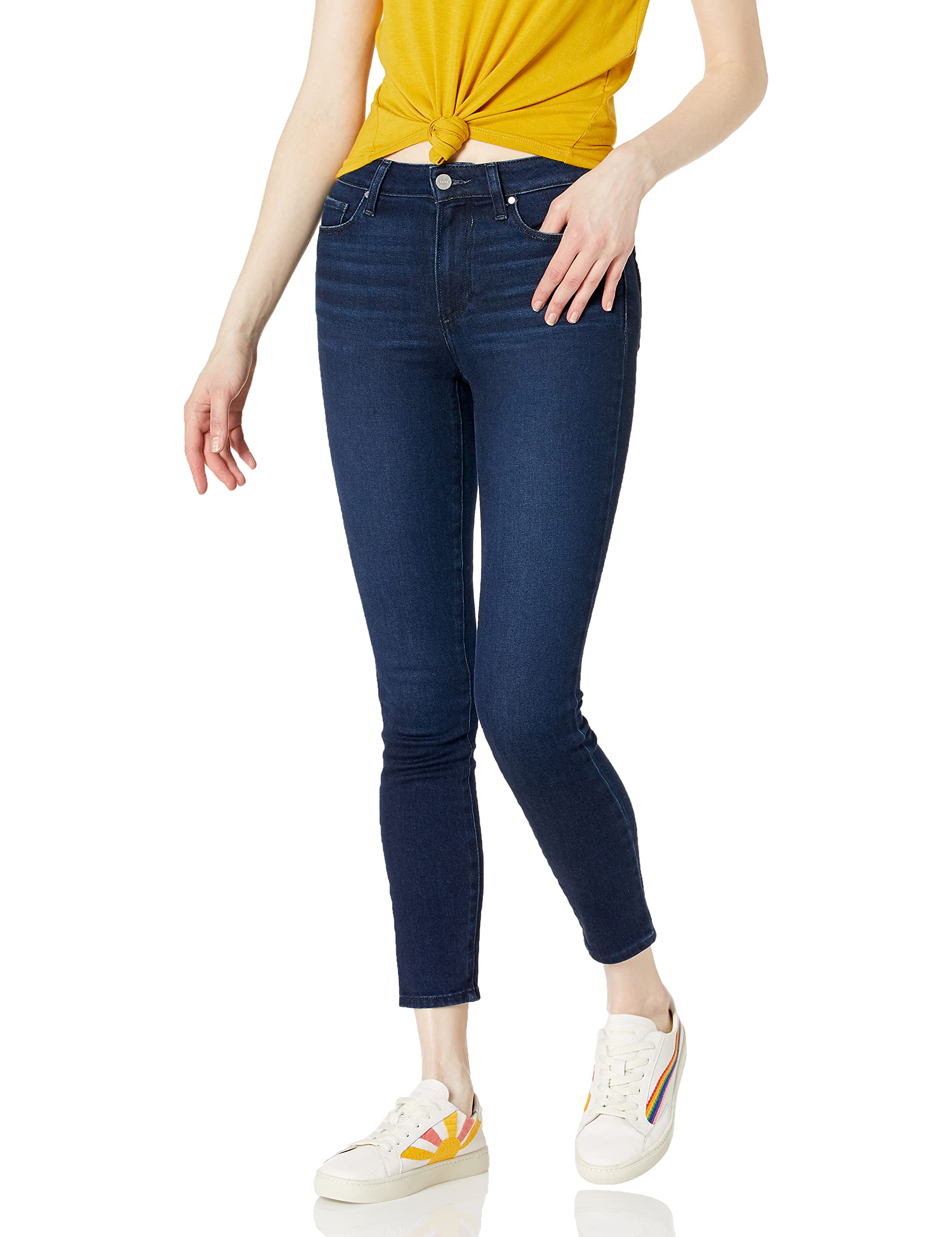 PAIGE Women's Hoxton Transcend Vintage Ankle Jeans - High Waist Slim Fit Stretch Denim for Casual Wear & Everyday Outfits