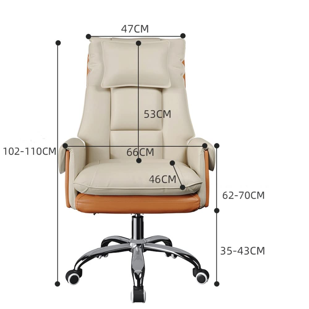 Ergonomic Reclining Office Chair with Footrest - Swivel Gaming & Computer Chair for Home & Office Use - Adjustable Backrest for Comfortable Work & Relaxation