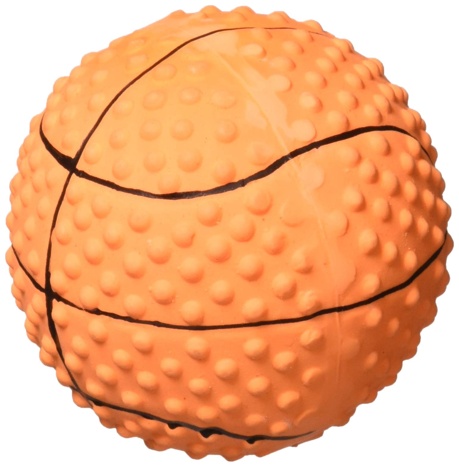 Boss Pet 52532 Squeaky Latex Basketball Dog Toy - Assorted Colors for Playful Dogs | Perfect for Fetch, Chewing & Indoor/Outdoor Playtime